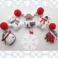 Textil karácsonyi díszek